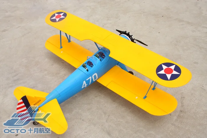 Стирман PT-17 АРФ RC Би-самолет epo-1200mm PNP Электрический убирающимся Шасси