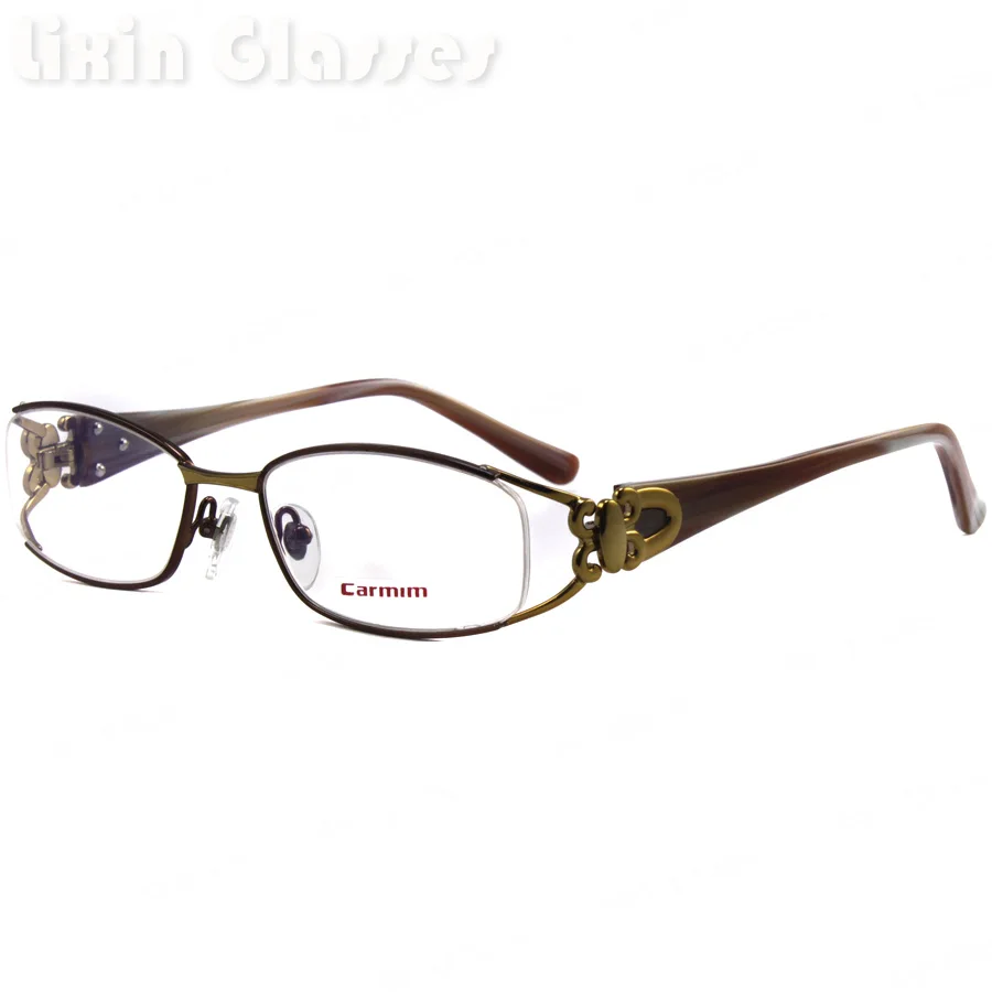 

Eyeglasses Optical Glasses Fashion Design Style Dark High Quality Gold Frame Male Stainless Steel Classic Design Eyewear 01-3110