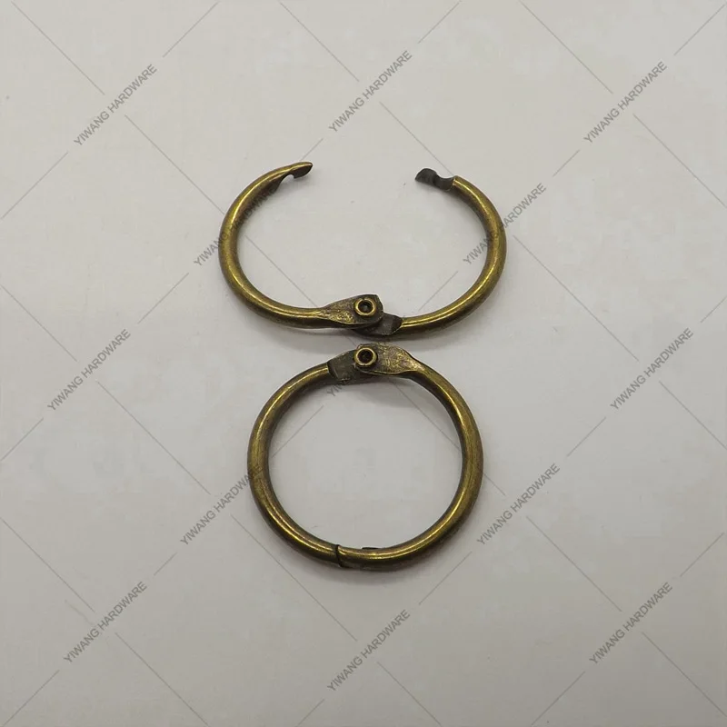

Promotion Price 10pcs Metal Loose Leaf Book Binder Hinged Rings Keychain Album Scrapbook Craft China good quality cheap