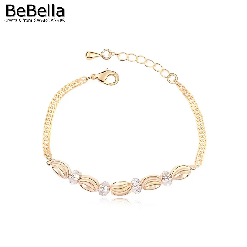 Женские позолоченные браслеты с кристаллами изготовленные из австрийских
