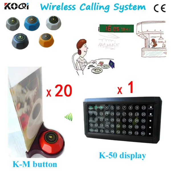 Call bell button K-50 monitor + K-M buzzers + K-SP menu folder