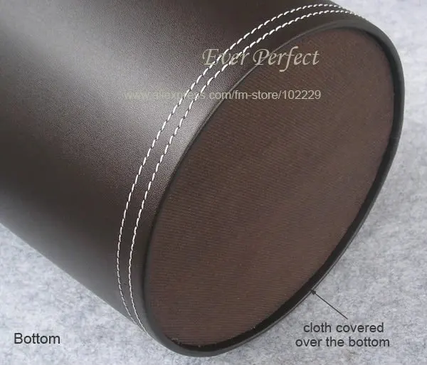 Ever Perfect H28cm круглый из искусственной кожи бытовые/Офисные мелочи отходы мусор мусорное ведро коричневый A018