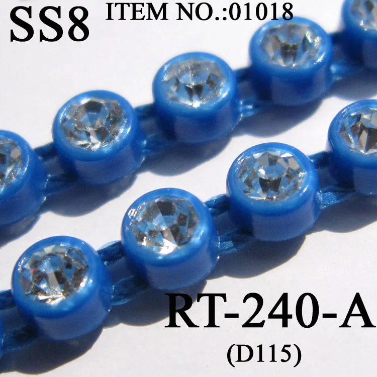 SS8 Plastic Crystal Rhinestone Banding Jewellery Making Accessories 10Yards/lot Crystal Rhinestone Banding Trim AM TAIDIAN