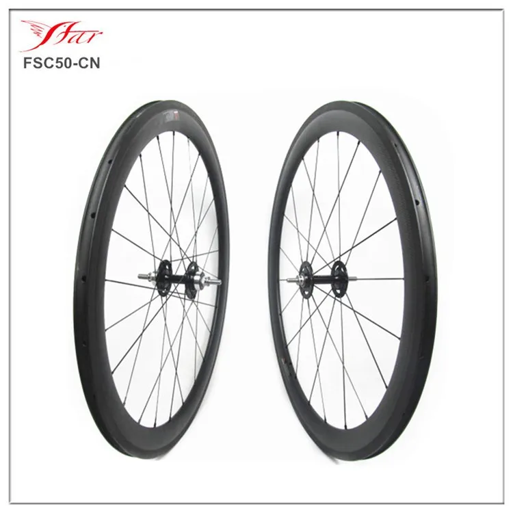 

Novatec wheels for track bike 50mm 20.5mm wide carbon track wheels 3K matte with Novatec track hub 20H 24H