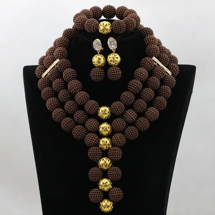 Элегантный кофейно Коричневый женский свадебный ювелирный набор мой дизайн