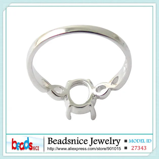 Beadsnice ID27343 овальное полукрепление Кольца Настройки ювелирных аксессуаров diy серебряное кольцо овальный вырез установка для обручального кольца