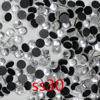 288 шт./лот SS30 прозрачные кристаллы DMC Горячая фиксация стразы с плоской задней