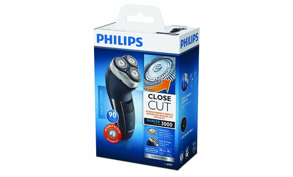 Philips Shaver series 3000 электробритва для сухого бритья Головки CloseCut Flex & Float 8 часов