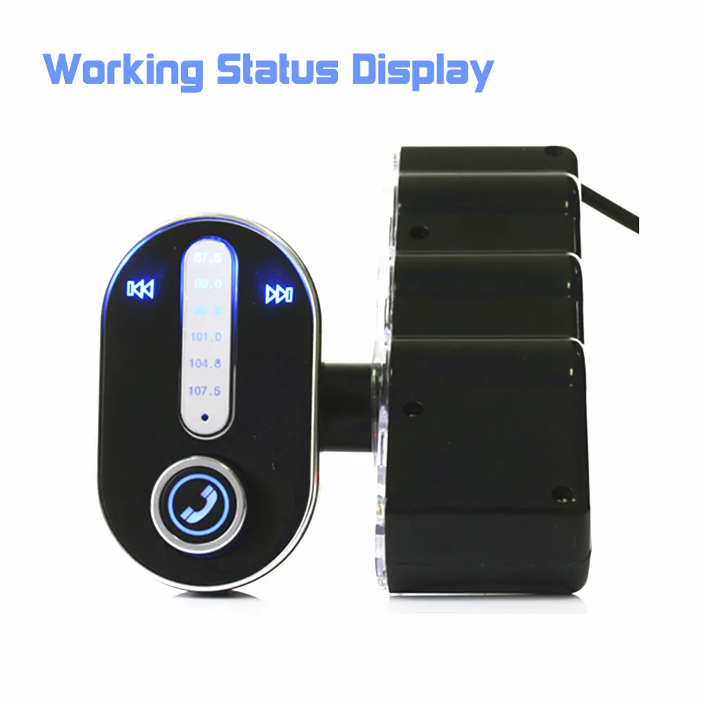 FM Передатчик Автомобильный Комплект Bluetooth MP3 Плеер Поддержка Micro-SD Карты Играть WMA