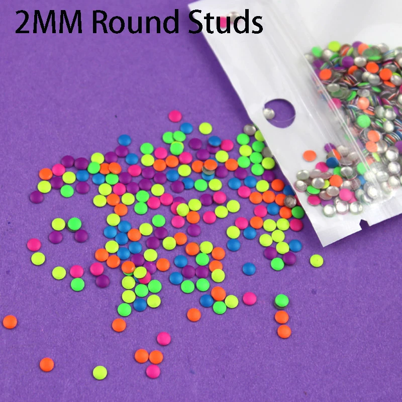 BlueZoo 1000 шт 3D наклейки красочный Неон круглые Квадратные Заклепки в виде звезд