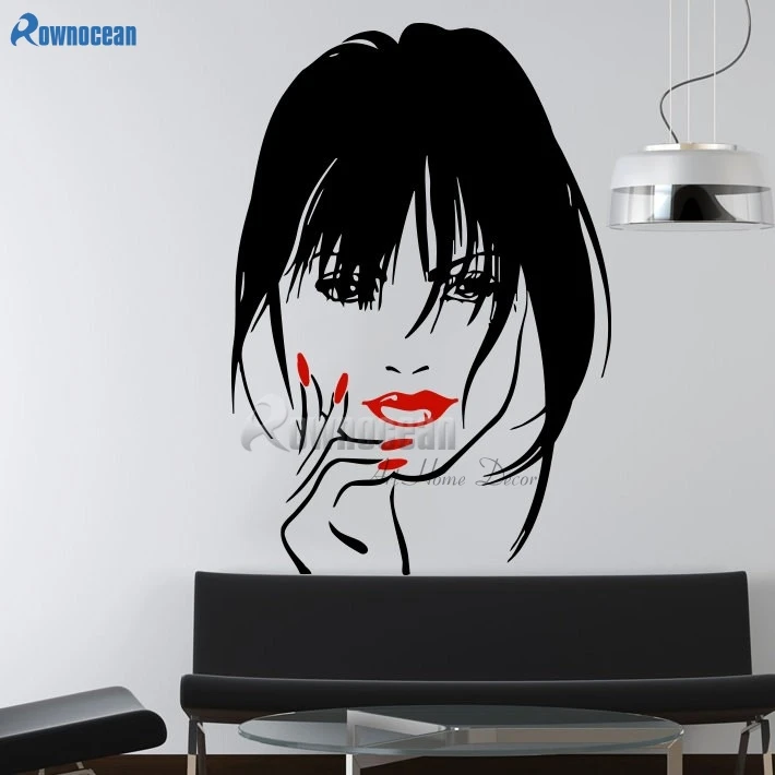 Наклейка на стену с красивыми пальцами ROWNOCEAN для стекла магазина окна маникюра