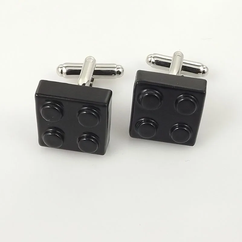 9 Colors Square Toy Building Block Game Cufflinks Lego Classic Copper Cuff Links For Mens Jewelry Gift GD0091 | Украшения и