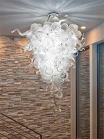 hot sale new arrival transparent white murano art glass crystal chandelier
