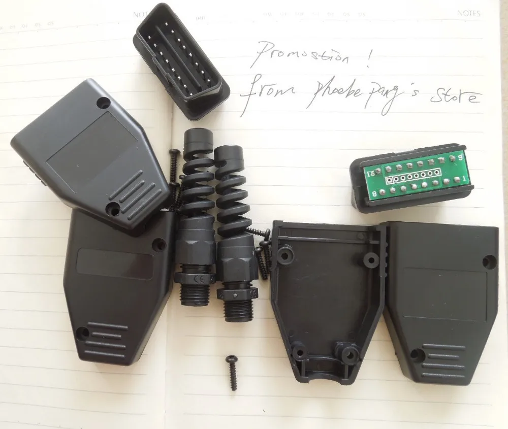 FINETRIP заводская цена! Высокое качество Универсальный 16Pin 16 pin OBDii OBD2 J1962 разъем штекер Адаптер 1 шт