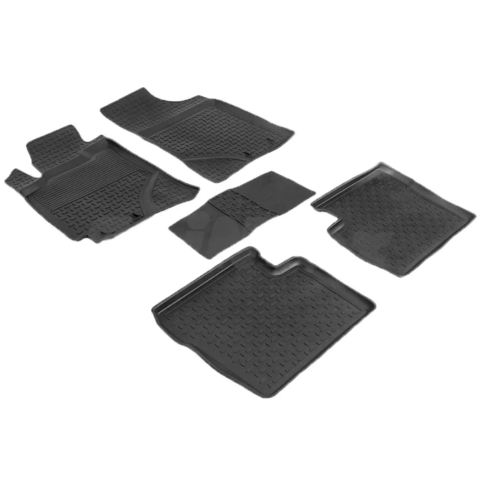 Резиновые коврики для Geely Emgrand EC7 (2013 2017) с высокими бортиками (Seintex 84940)|rubber floor mat|floor