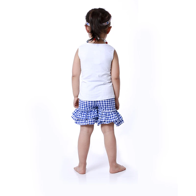 Kaiya Angel/оптовая продажа Эксклюзивная одежда для детей короткие шорты в бело синюю