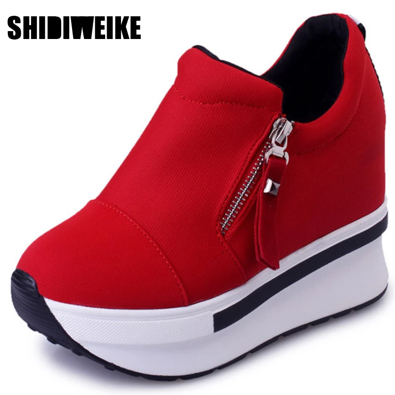 SHIDIWEIKE/женские ботинки на танкетке Модель 2020 года Обувь платформе Женская обувь
