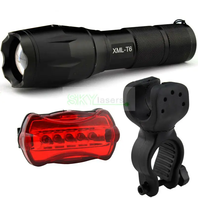 Zoomable XM-L T6 светодиодный велосипедный светильник, передняя фара для велосипеда, головной светильник, фара, 8,4 в, батарейный блок