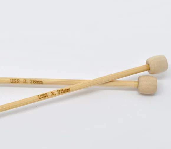 1 пара 23 см бамбуковых спиц SP для вязания (размер США 2/2 75 мм)|needles knitting|knitting bamboo