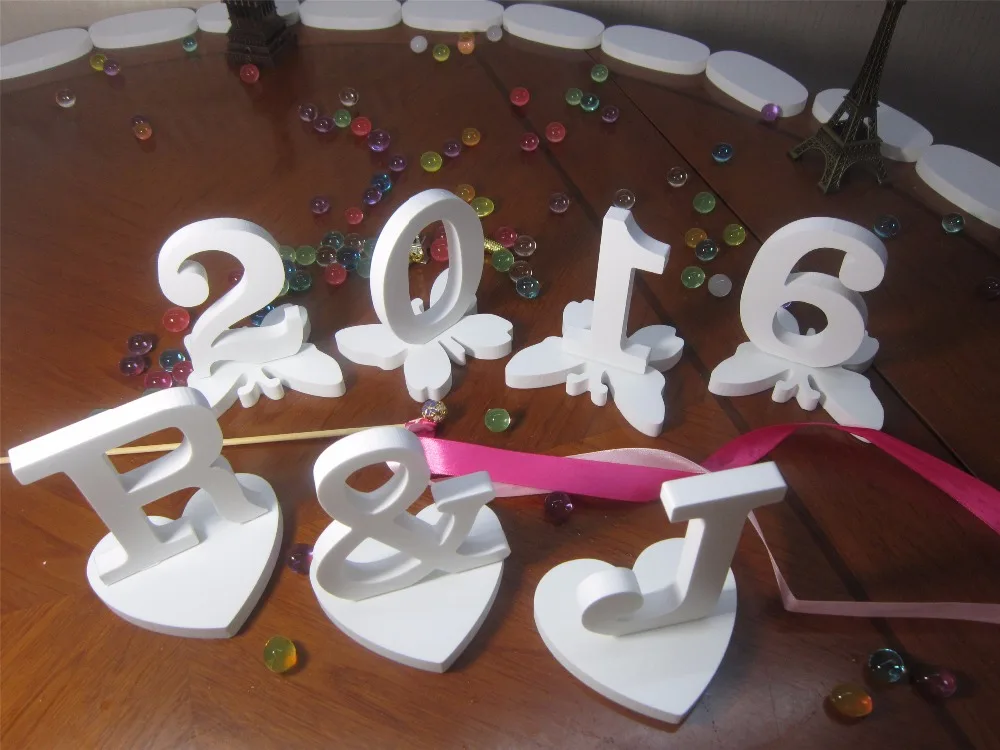 Свадебные украшения Креативные 3D настенные наклейки буквы искусственного