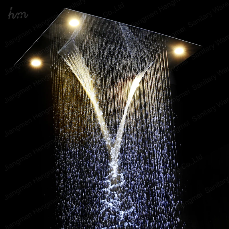 Потолочные встраиваемые электронный светодиодный душ высокого потока 70l inox