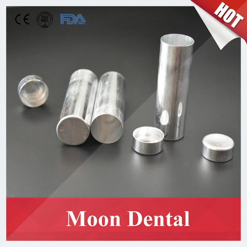 

New 100 Pieces (50pcs 25.5mm*45mm+50pcs 25.5mm*77mm) Dental Empty Aluminum Cans Cartridges for Flexible Dentures Dental Material
