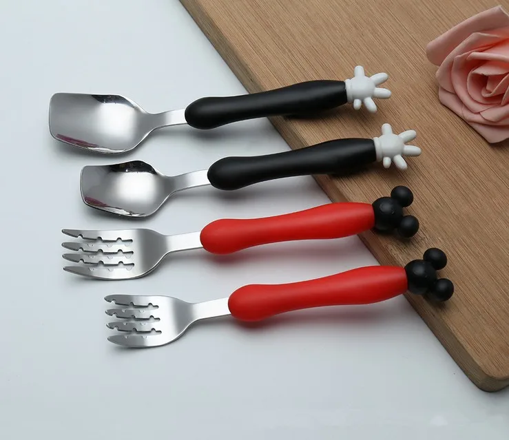 Милый дизайн Нержавеющая сталь Vaisselle набор для детей Портативный лагерь ложка и