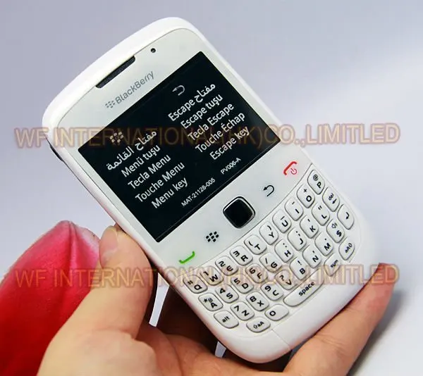 BlackBerry 9300 Curve Мобильный телефон Смартфон разблокированный 3g wifi Bluetooth мобильный телефон и белый