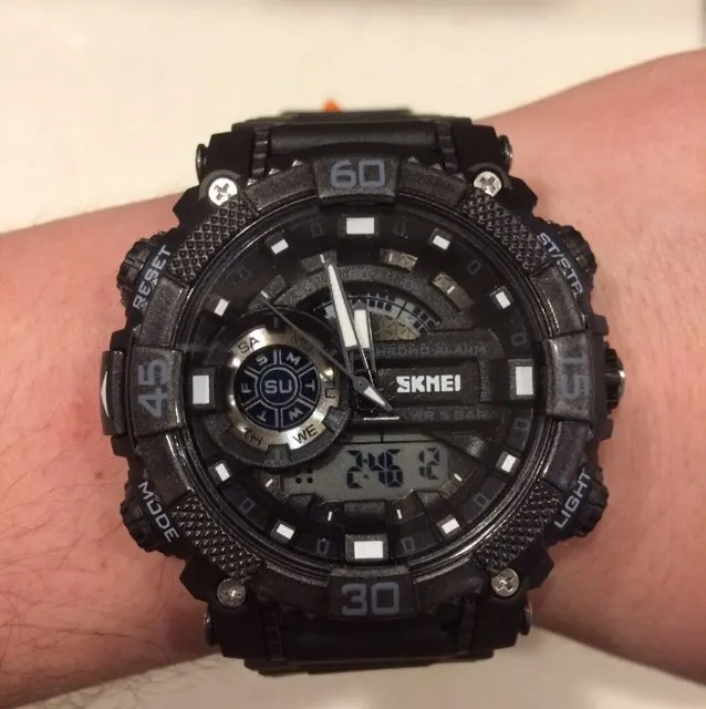 Skmei Fashion Dial Outdoor Sports Watches Men Electronic Quartz Digital  Watch 50m Waterproof Wristwatches Relogio Masculino 1228 - Quartz  Wristwatches - AliExpress