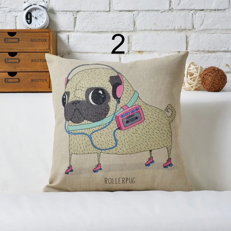 Милые Пёс из мультфильма Подушки Чехлы для мангала 45Cmx45 поясничного Поддержка