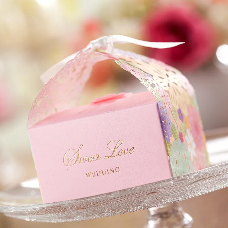 Лазерная резка цвет Флора свадьба конфеты коробка вечере подарочная | Дом и сад