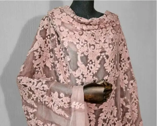 17 лет Тяжелая Весенняя вышивка кружева шелковая ткань платье шарф | Дом и сад