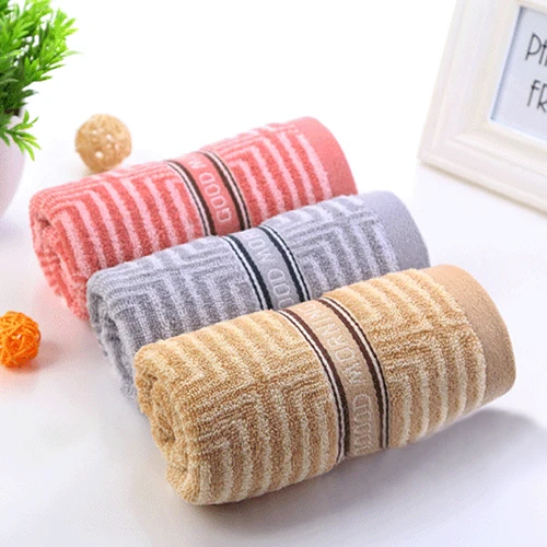Striped Pattern Cotton Towel Large Soft Breathable Household Bathroom Face | Дом и сад