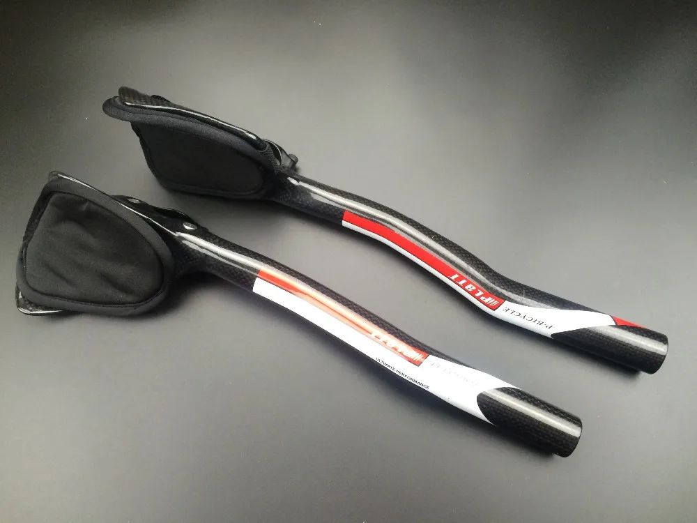 Carbono fibra DE Bicicleta DE estrada o apoio braco resto guiador tt aerobar Triathlon bar Bicicleta guiador pecas
