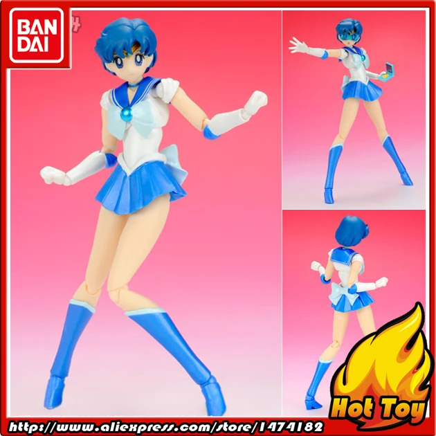 100% Оригинальная фигурка BANDAI Tamashii Nation S.H. Фигурка -SHF Сейлор Меркьюри из Pretty | Игровые фигурки и трансформеры -1000001821372