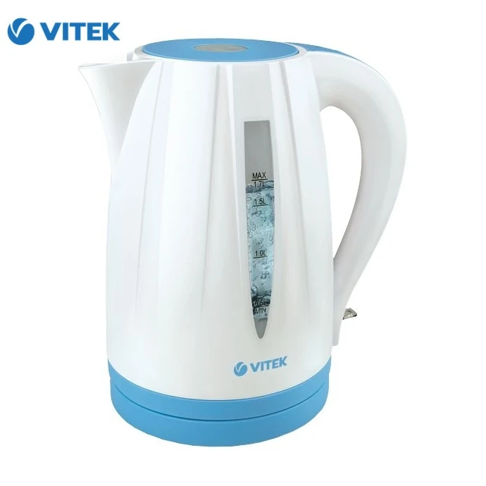 Электрический чайник VITEK VT-1168 (W) (1.7 л 2200 Вт пластик белый/голубой) | Бытовая техника