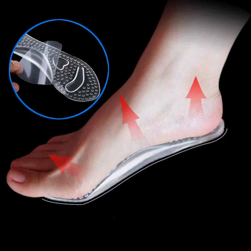 1 Пара 3/4 прозрачный Силиконовый Гель Ортопедические для плоскостопие