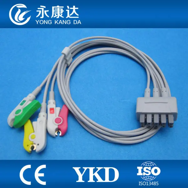 GE Dash 1000 три выводных ЭКГ кабеля и leadпровода конец зажима IEC|dash cable|cable ecgcable iec |