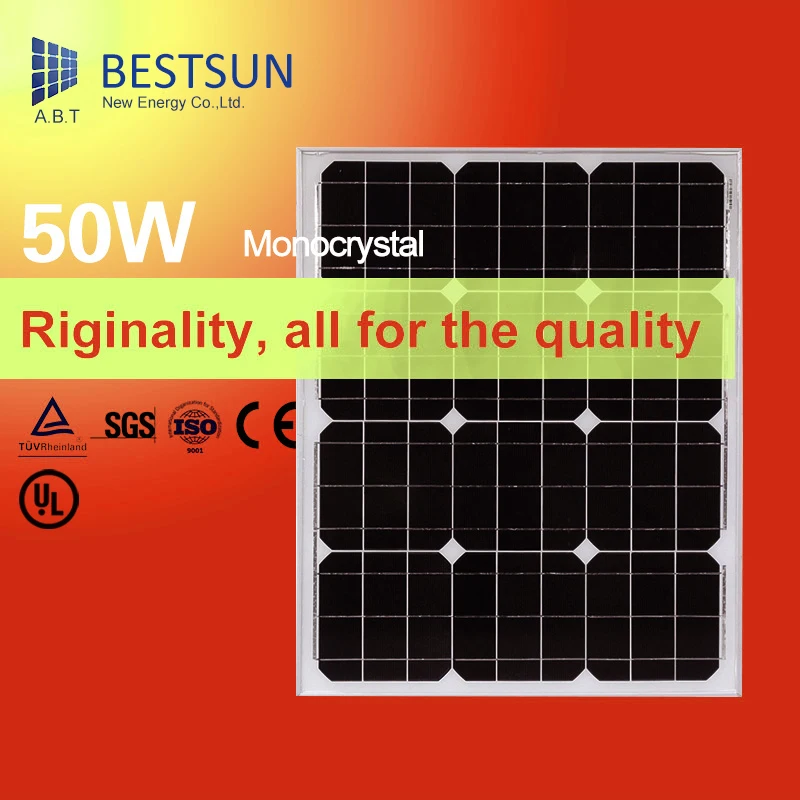 BS-50W 12v mono Foldable solar panel cell Portable price per watt panels for apartments installation ABTSOLAR BESTSUN | Обустройство