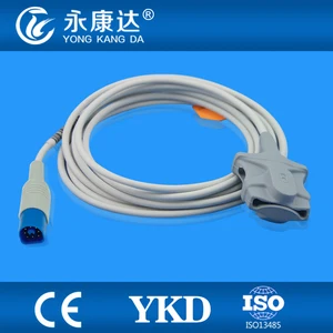 5 шт.лот Бесплатная доставка для HP 8pin взрослый мягкий наконечник spo2 proble, материал кабель для датчика пульсоксиметра