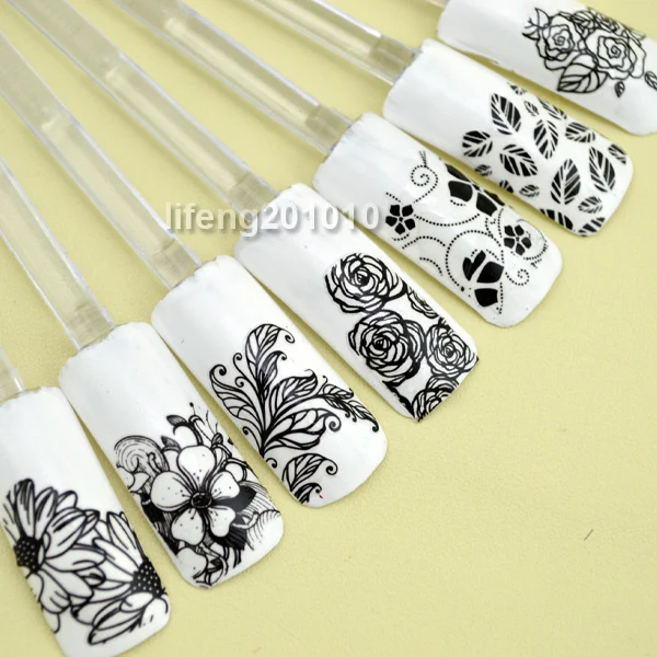 108 шт. Высокое качество золото стикеры 3D на ногти Nail Art Наклейки для украшение для ногтей инструмент для горячего тиснения большой размер XL J003