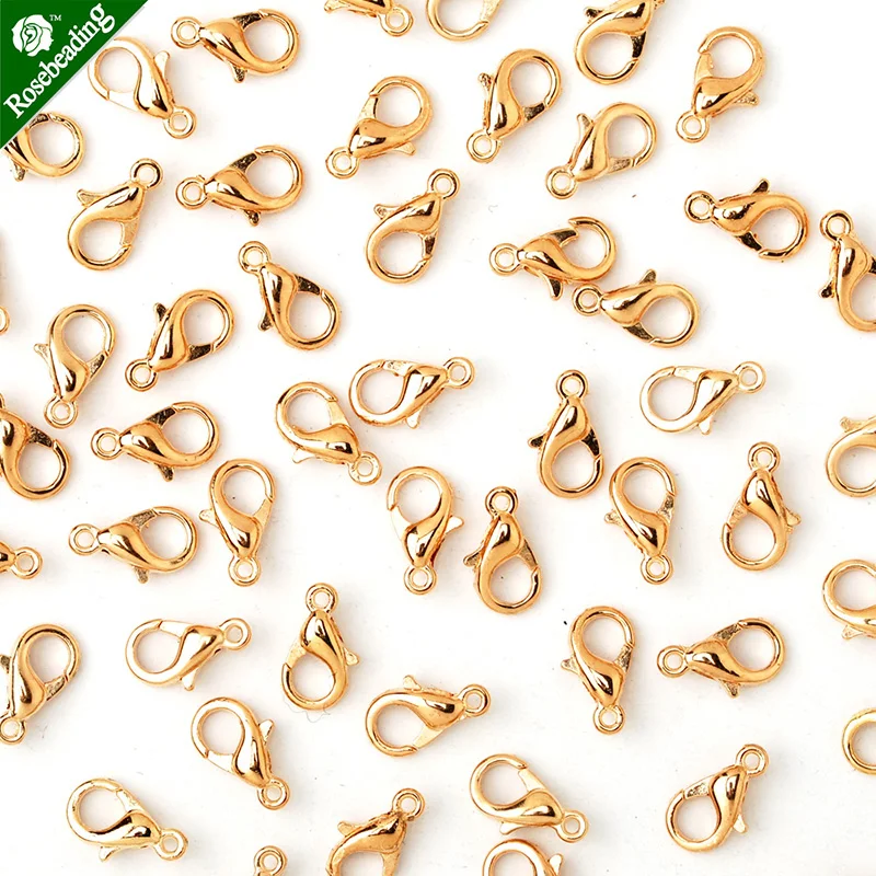 100 шт. 10 мм застежка из цинкового сплава цепная застежки-карабины-100683 | Украшения и
