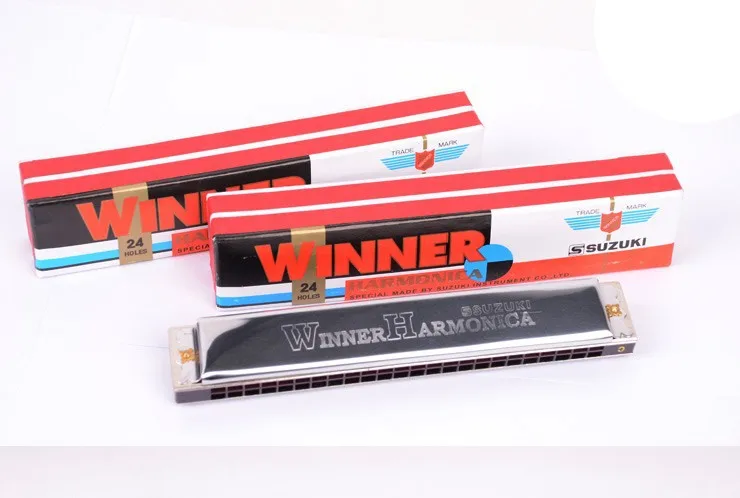 SUZUKI Winner-24/W-24 24-отверстие TREMOLO Master Губная гармошка Ключ C для начинающих игр-3 октава