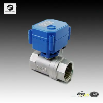 CWX-60P 2-полосная нержавеющая сталь SS304 полнопроходным отверстием Женский BSP NPT DN8 DN15 DN20 DN25 DC3-6v DC12v DC24v AC220v Электрический регулирующий клапан