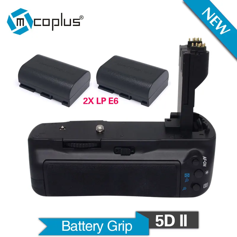 

Mcoplus BG-5DII Vertical Battery Grip with 2pcs LP-E6 batteries for Canon EOS 5D Mark II DSLR Camera as BG-E6 Meike MK-5DII