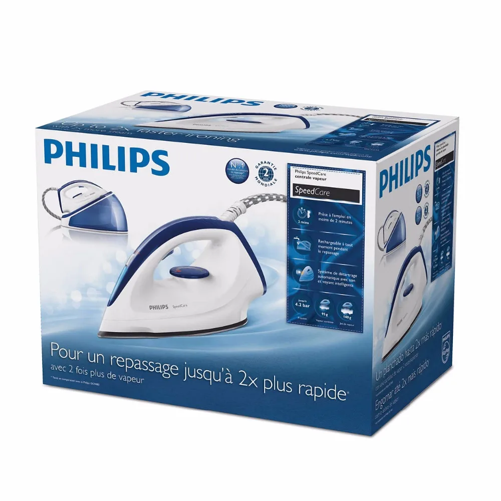 Philips SpeedCare Steam generator iron Max 4.2 bar pump pressure 1.2 L fixed watertank GC6615/20 | Бытовая техника