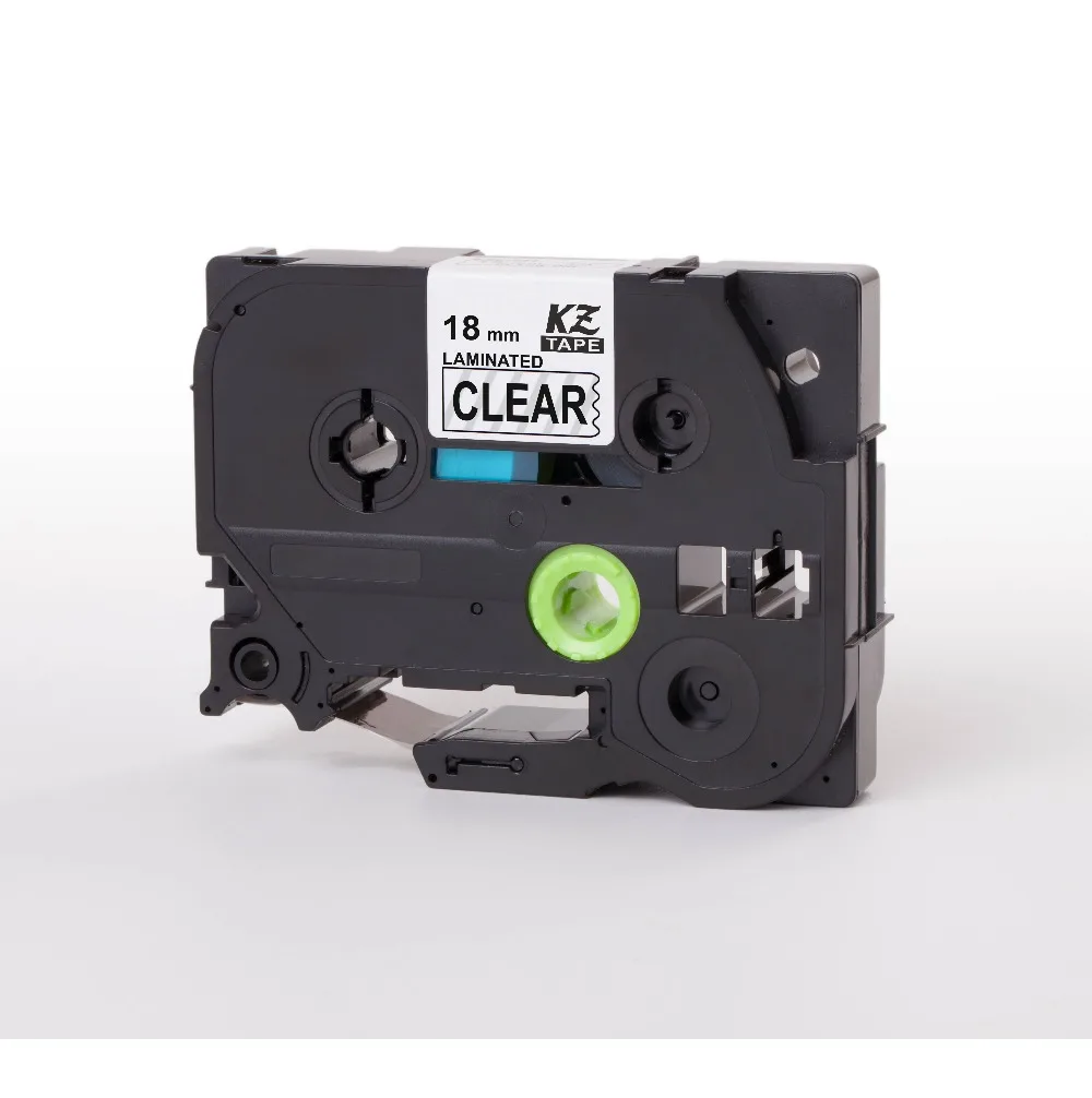 2 шт. черный на 18 мм Ламинированный TZE Клейкие ленты s совместимы P-Touch label для метки