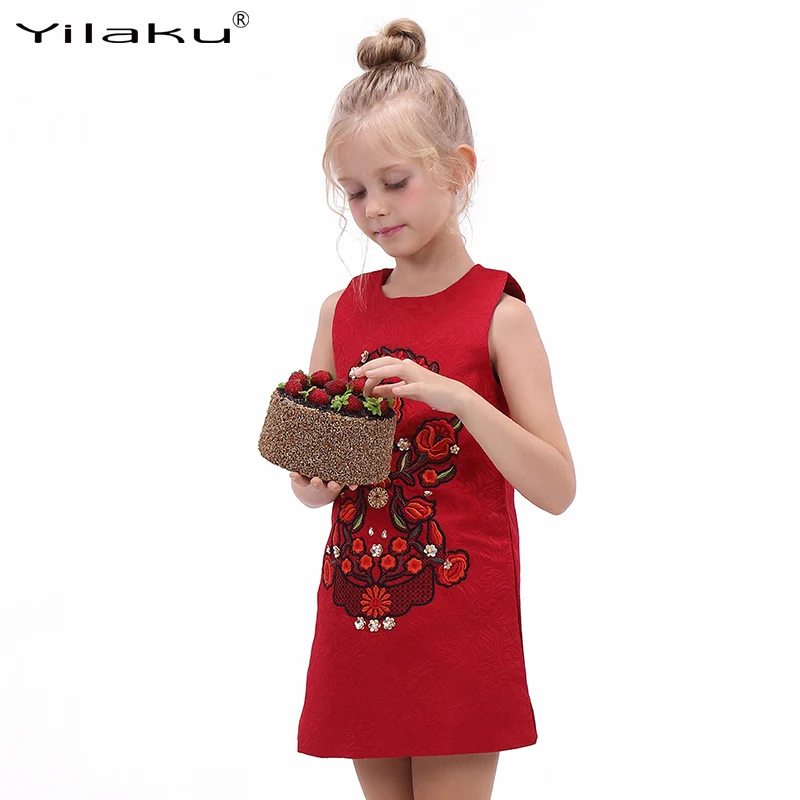 Рождественские платья для девочек Платье принцессы трапециевидной формы с