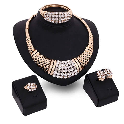 Королева Стиль KC Ожерелье Кольцо Серьги Браслет Комплект Ювелирных Изделий