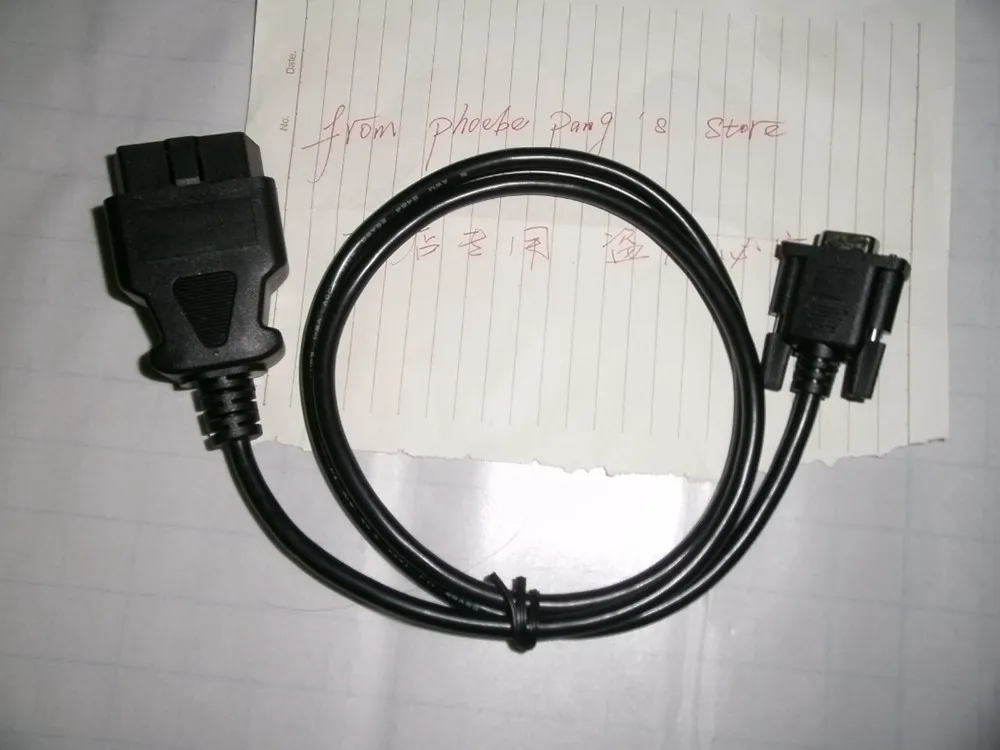 Скидка 15% 1 шт. высококачественный OBD 2 16Pin-DB9 Серийный авто аксессуары разъем OBD2 RS232 9pin кабель диагностический сканер Интерфейс
